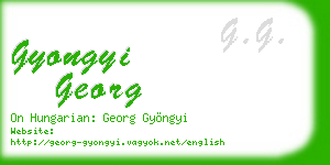 gyongyi georg business card